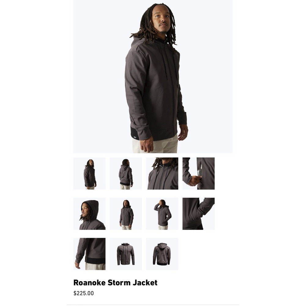 Roanoke Storm Jacket Men's Small Waterproof Fleece Lined, Outerwear